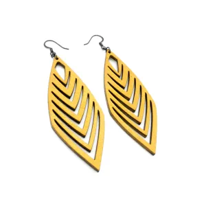 Terrabyte 18 // Leather Earrings - Gold