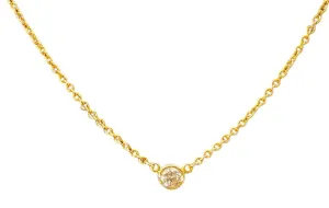 Tiffany & Co. 0.15ct 18k YG Peretti Diamond Necklace