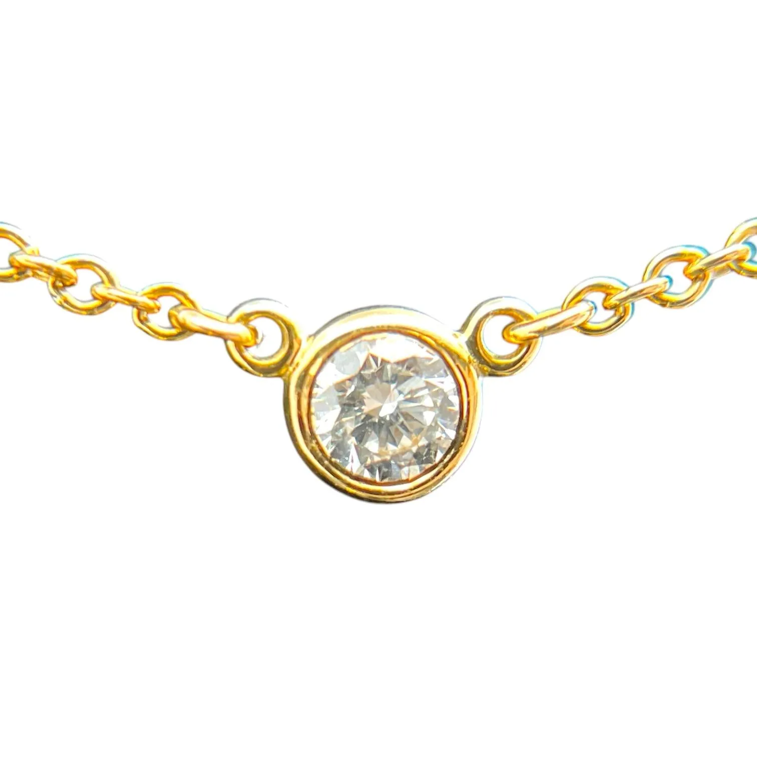 Tiffany & Co. 0.15ct 18k YG Peretti Diamond Necklace