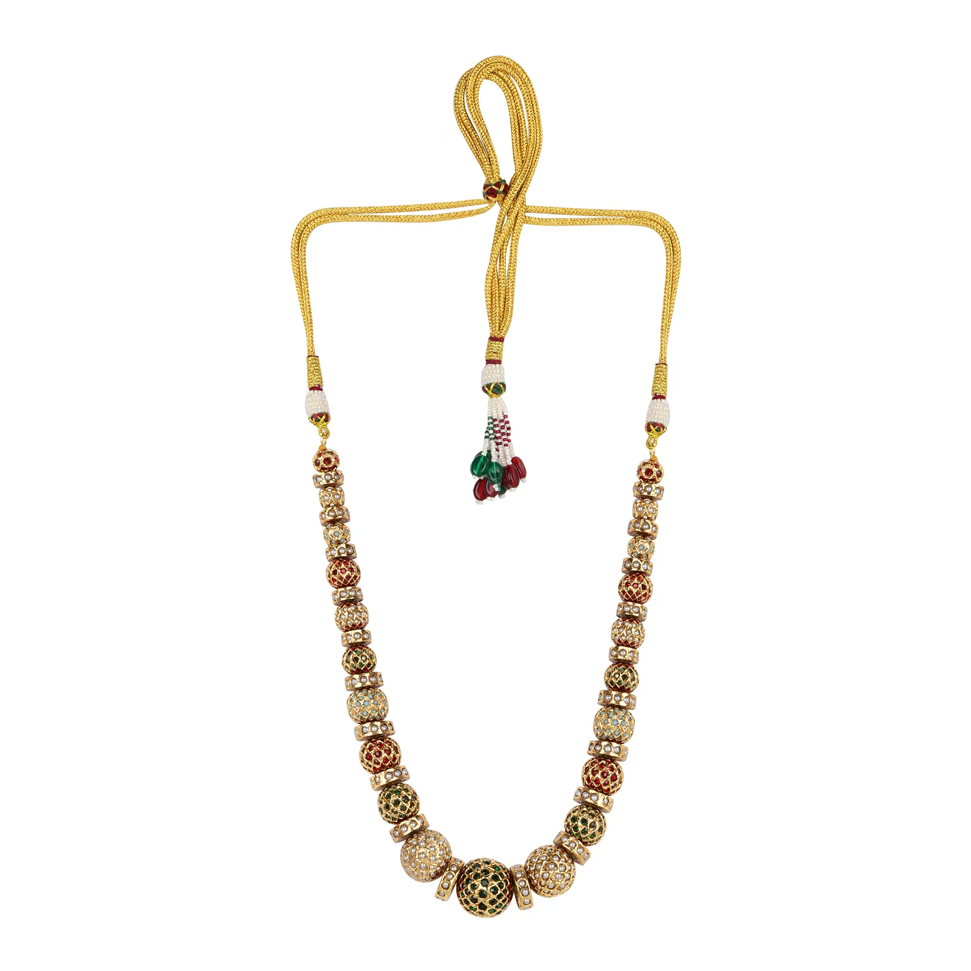 Traditional Gold-Toned Beaded Sona Moti Necklace