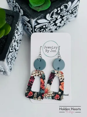 Trixie Earrings: Autumn Array of Flowers