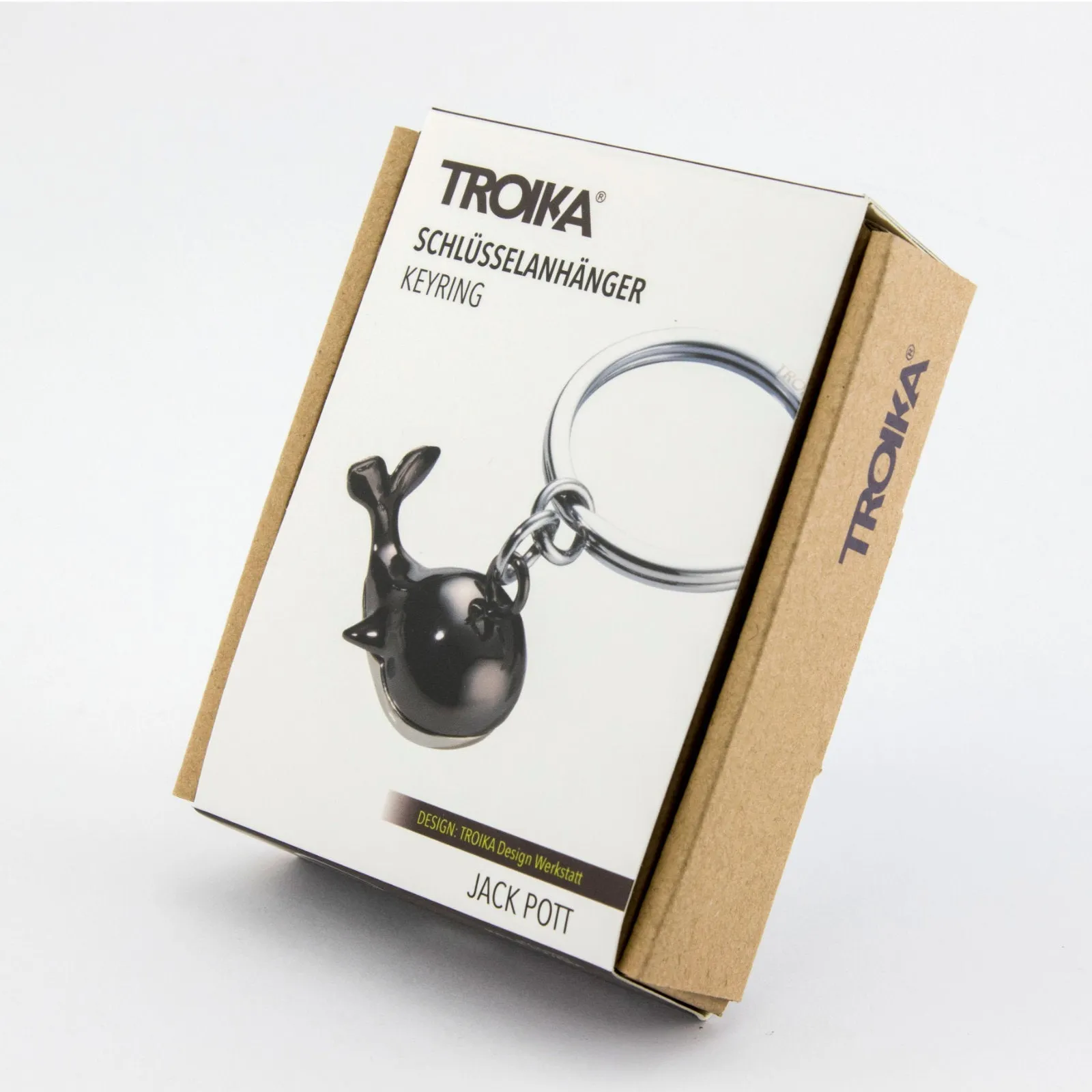Troika Jack Pott Whale Charm Keychain
