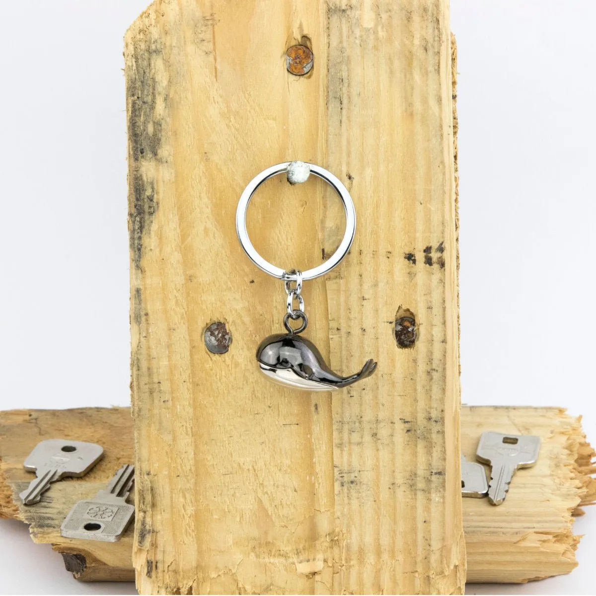 Troika Jack Pott Whale Charm Keychain