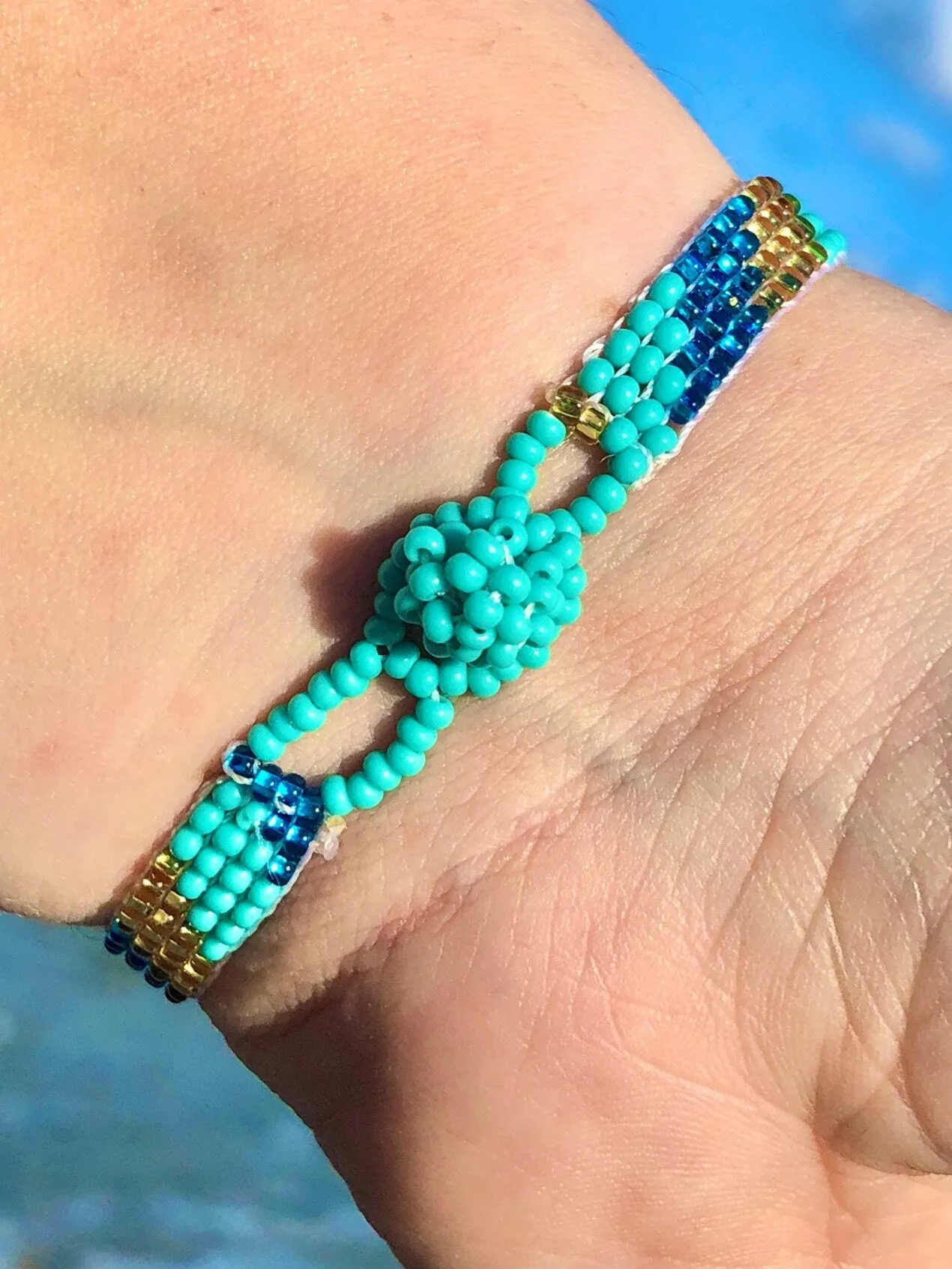 Turquoise Blue Skinny Boho Bracelet