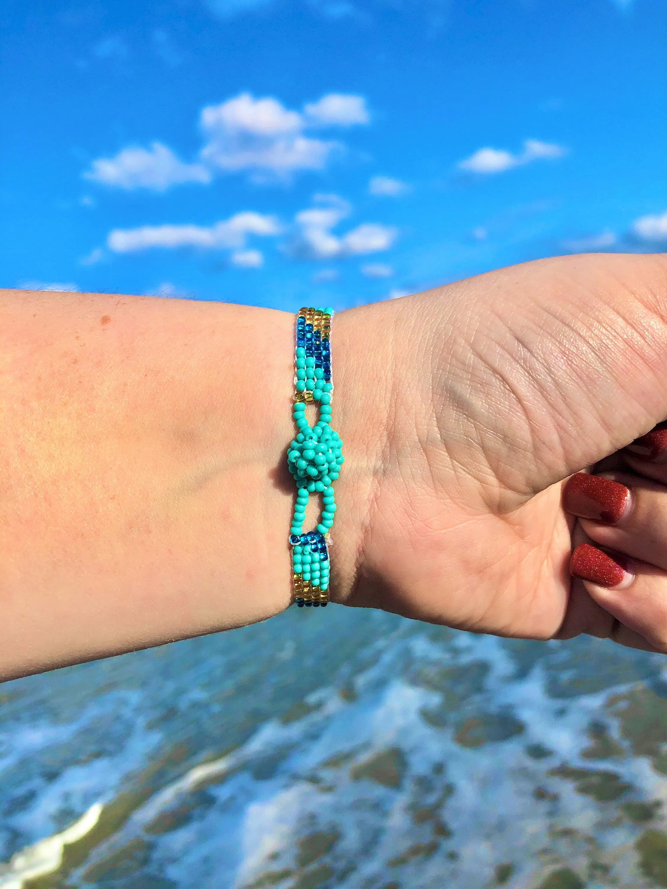 Turquoise Blue Skinny Boho Bracelet