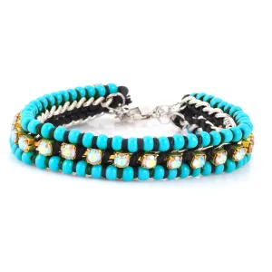 TURQUOISE CRYSTAL  BRACELETS #FW1404338 (LH27)