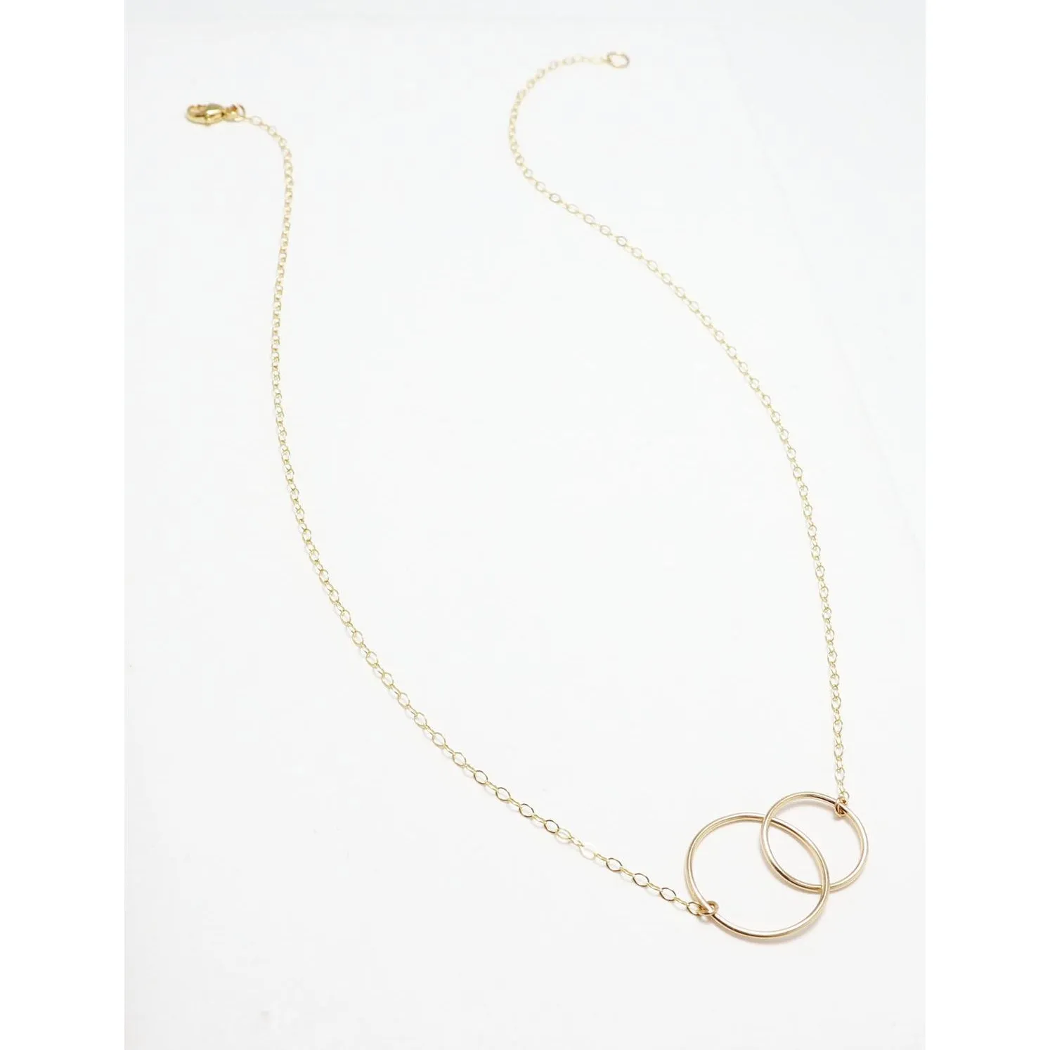 Unity Linked Large Circle Gold Necklace