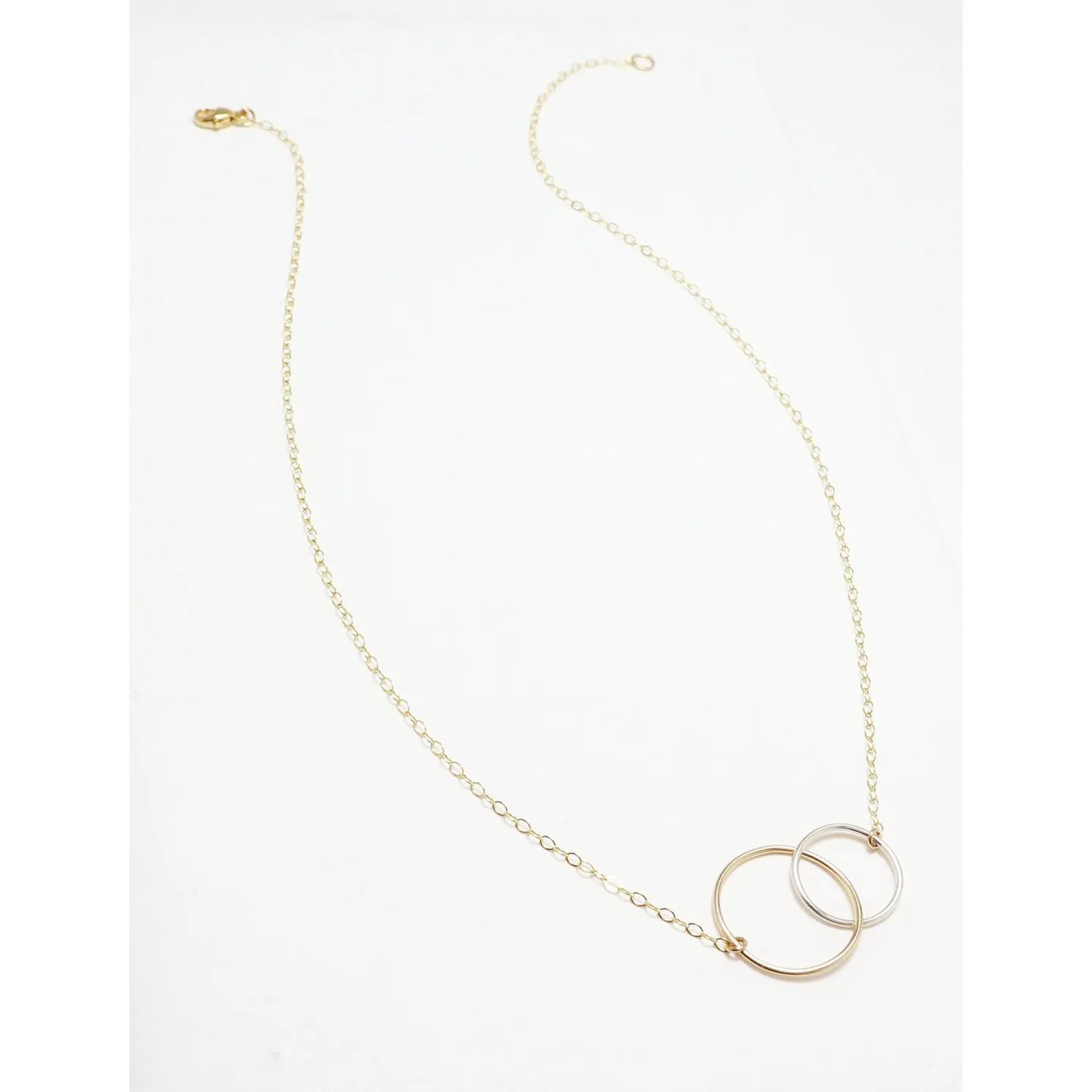 Unity Linked Large Circle Gold Necklace