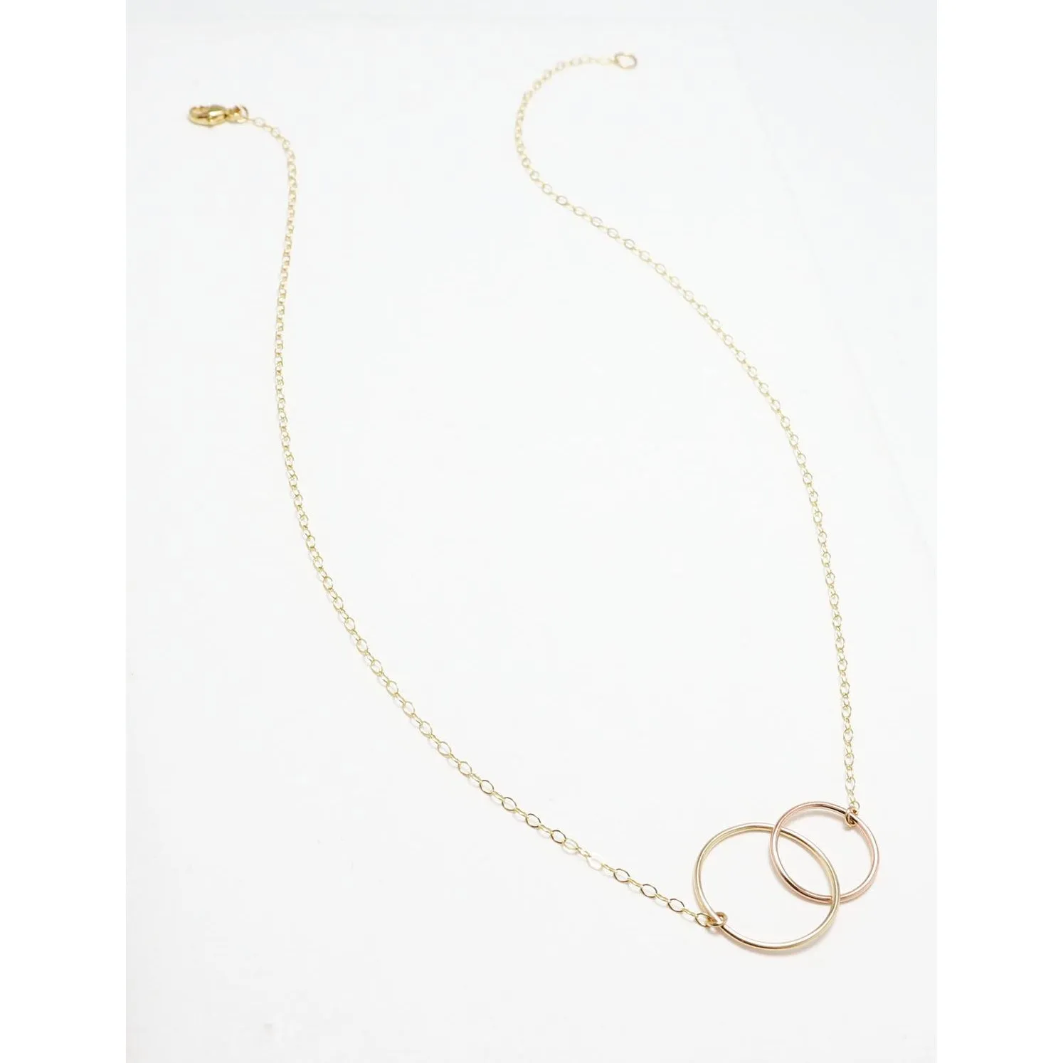 Unity Linked Large Circle Gold Necklace