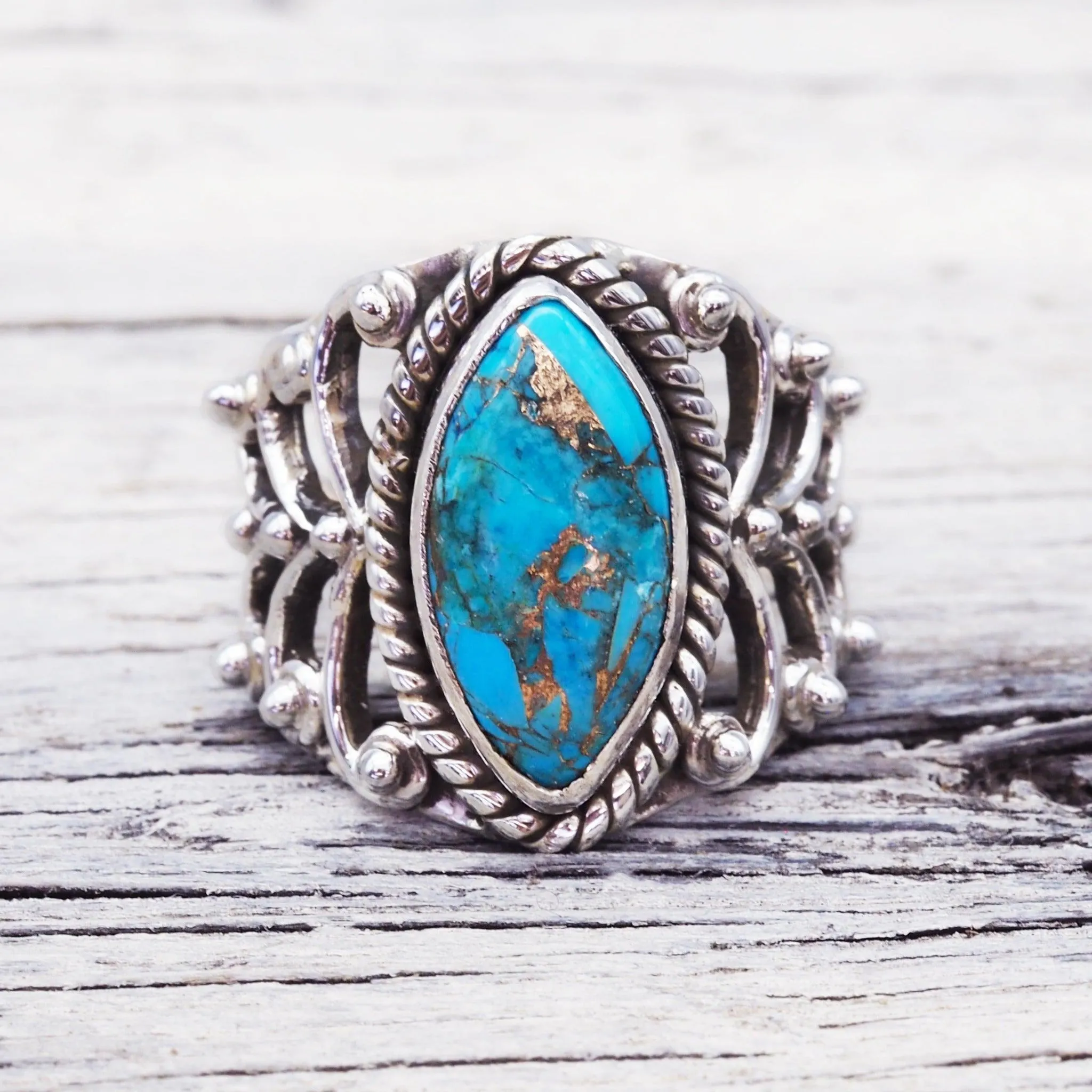 Vine Turquoise Ring