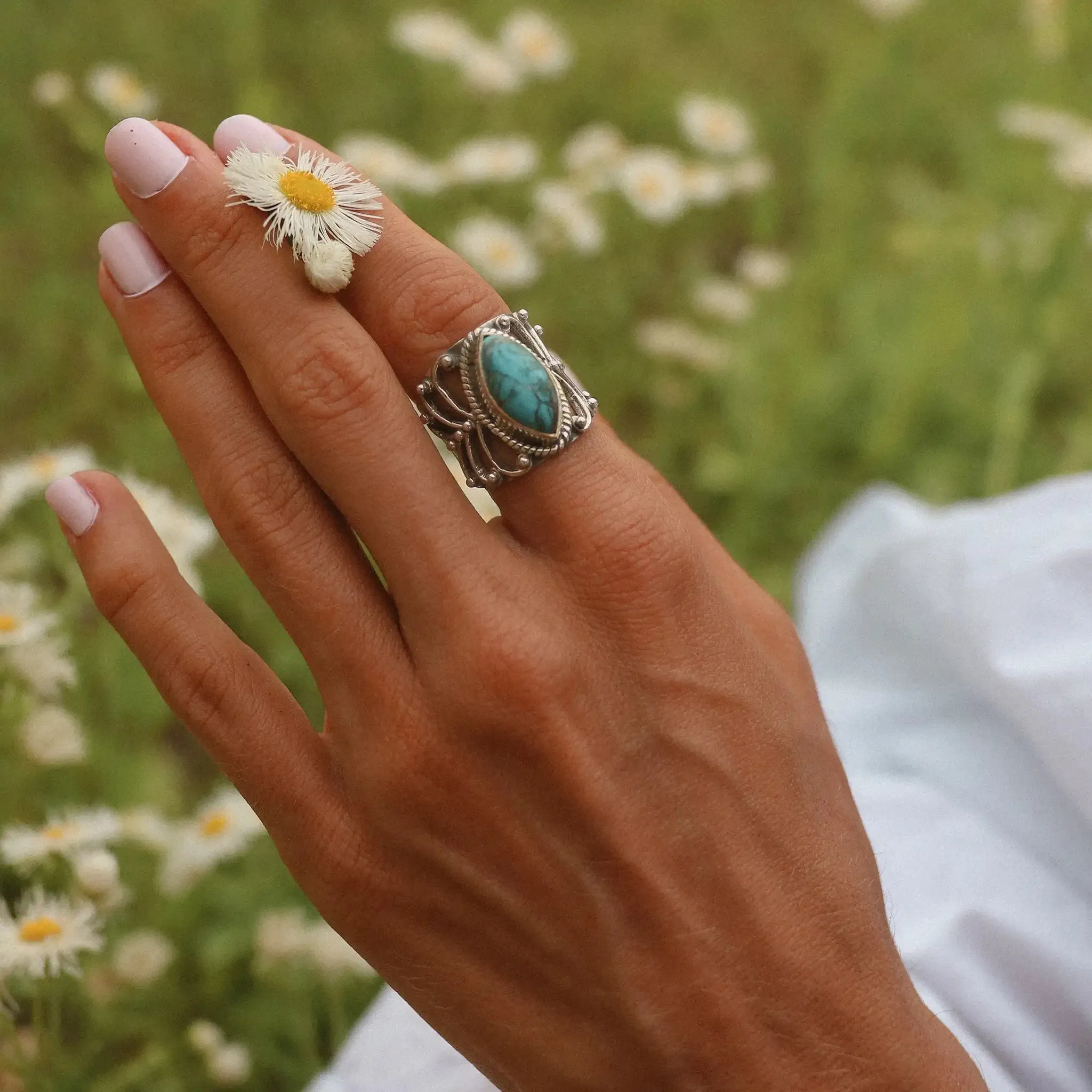 Vine Turquoise Ring