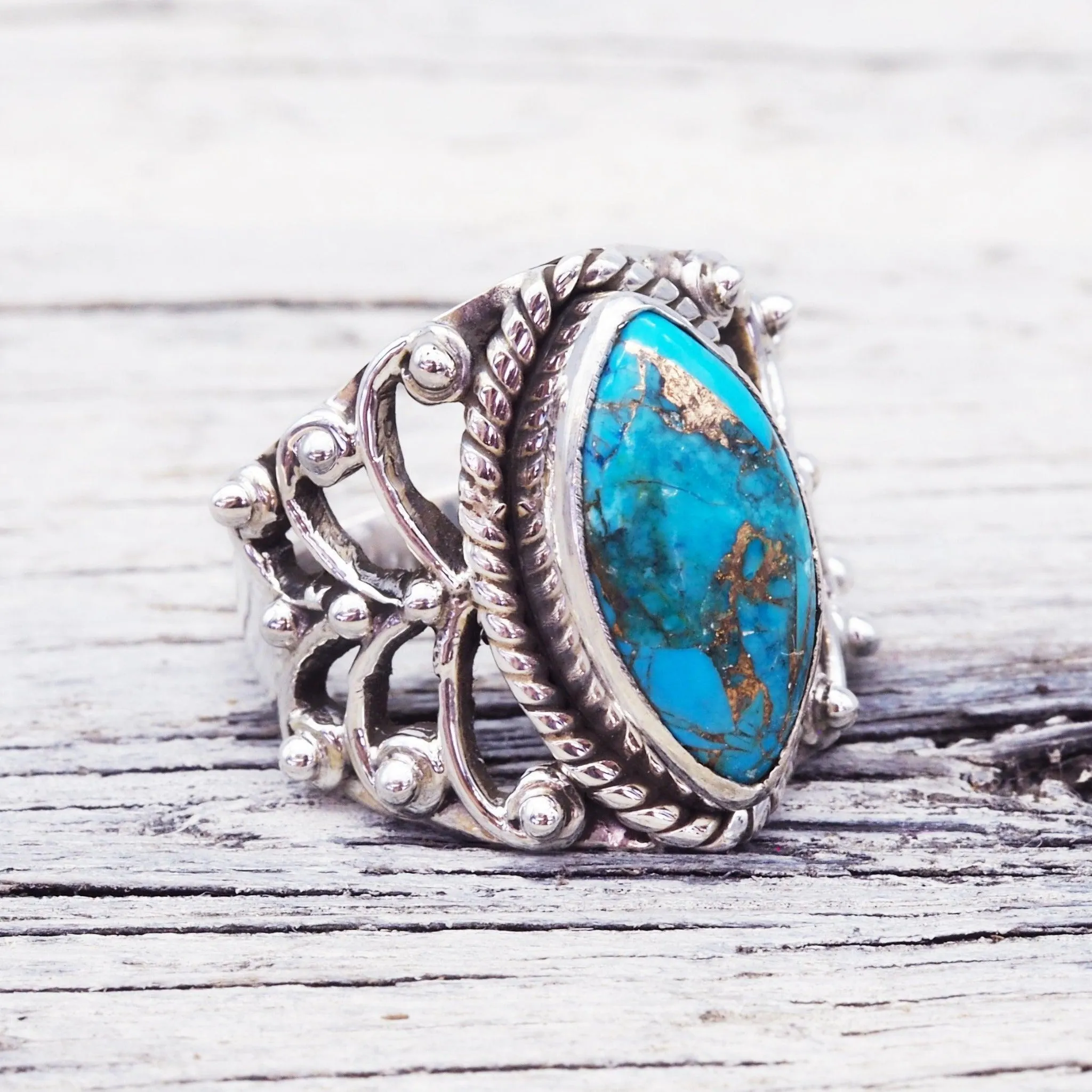 Vine Turquoise Ring