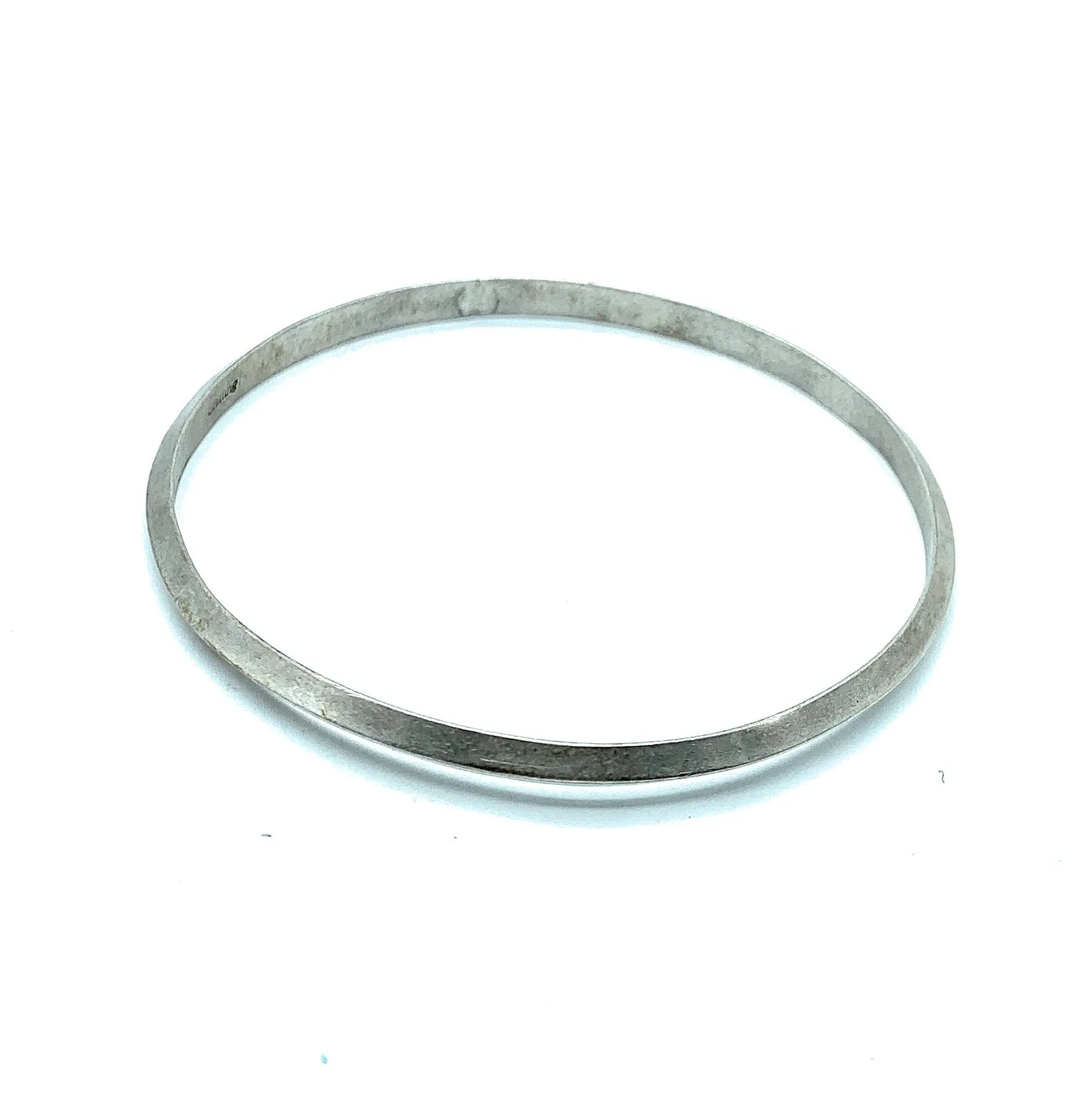 Vintage 1970's Sterling Silver Pyramid Bangle Bracelet