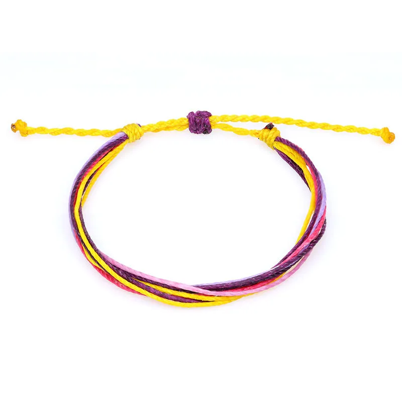 Wax Thread Braided Bracelet Bohemian South American Waterproof