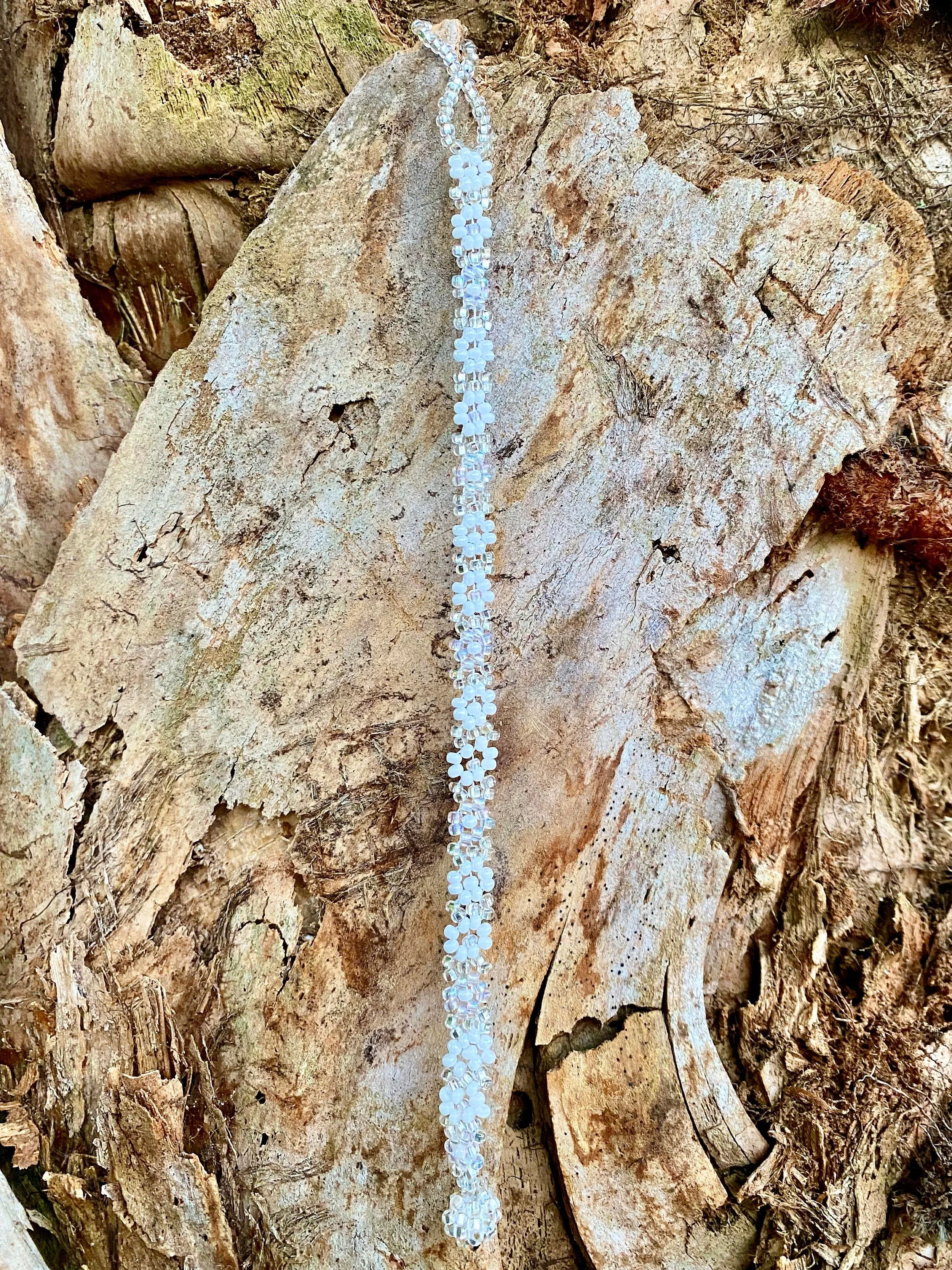 White Daisy Flower Bracelet