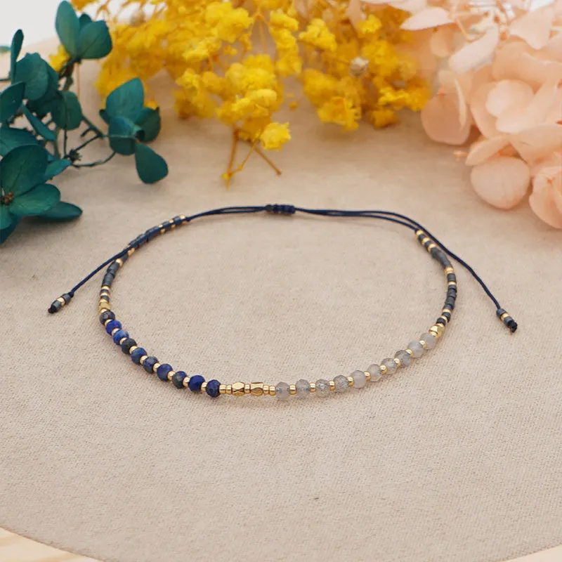 Wholesale Bracelet Glass Simple Bohemian Ethnic Onyx Natural OLY-BT-GBH003