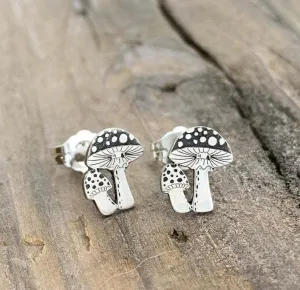 Wholesale Small Fresh Retro Mushroom Alloy Earrings