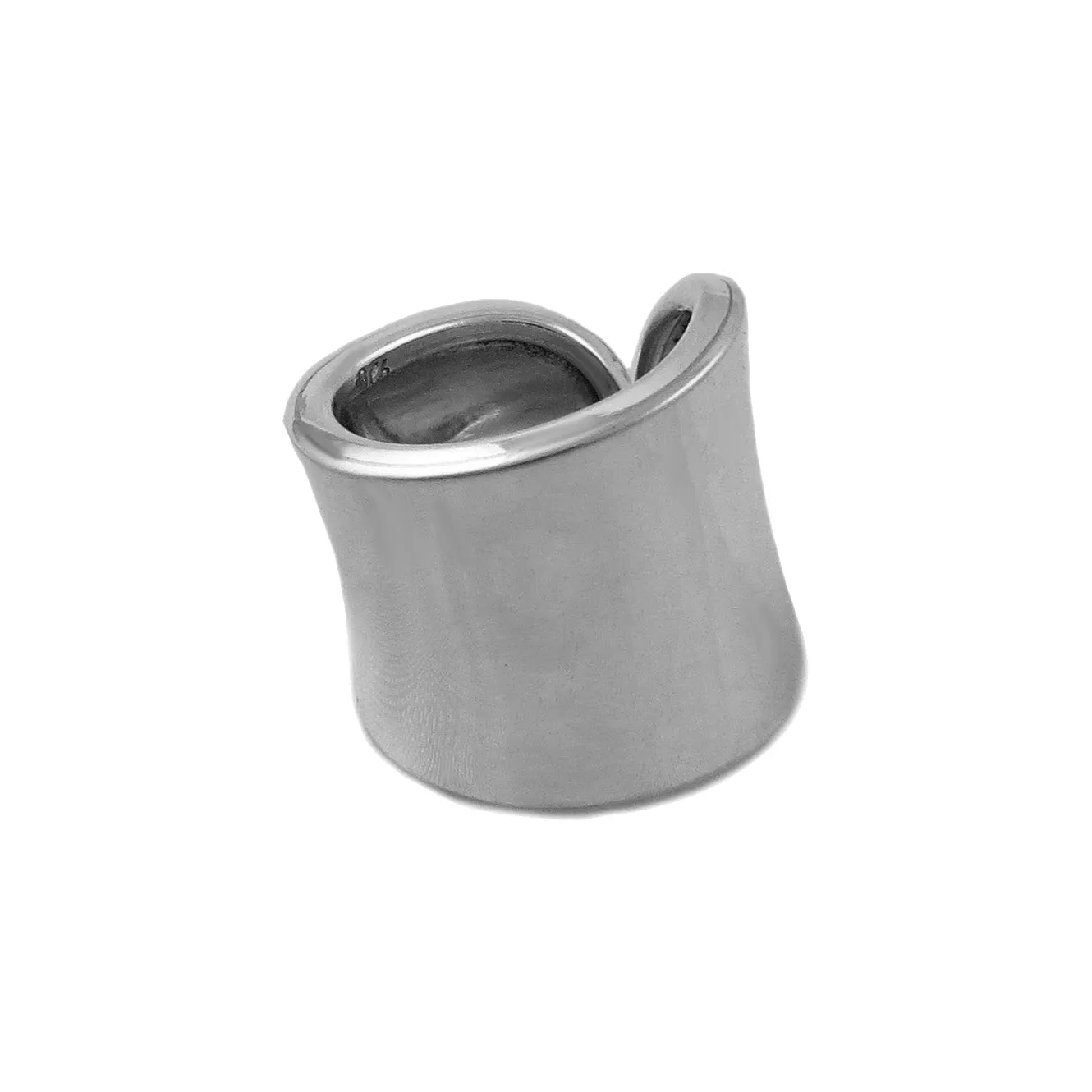 Wide Sterling Silver Wrap Adjustable Size Ring
