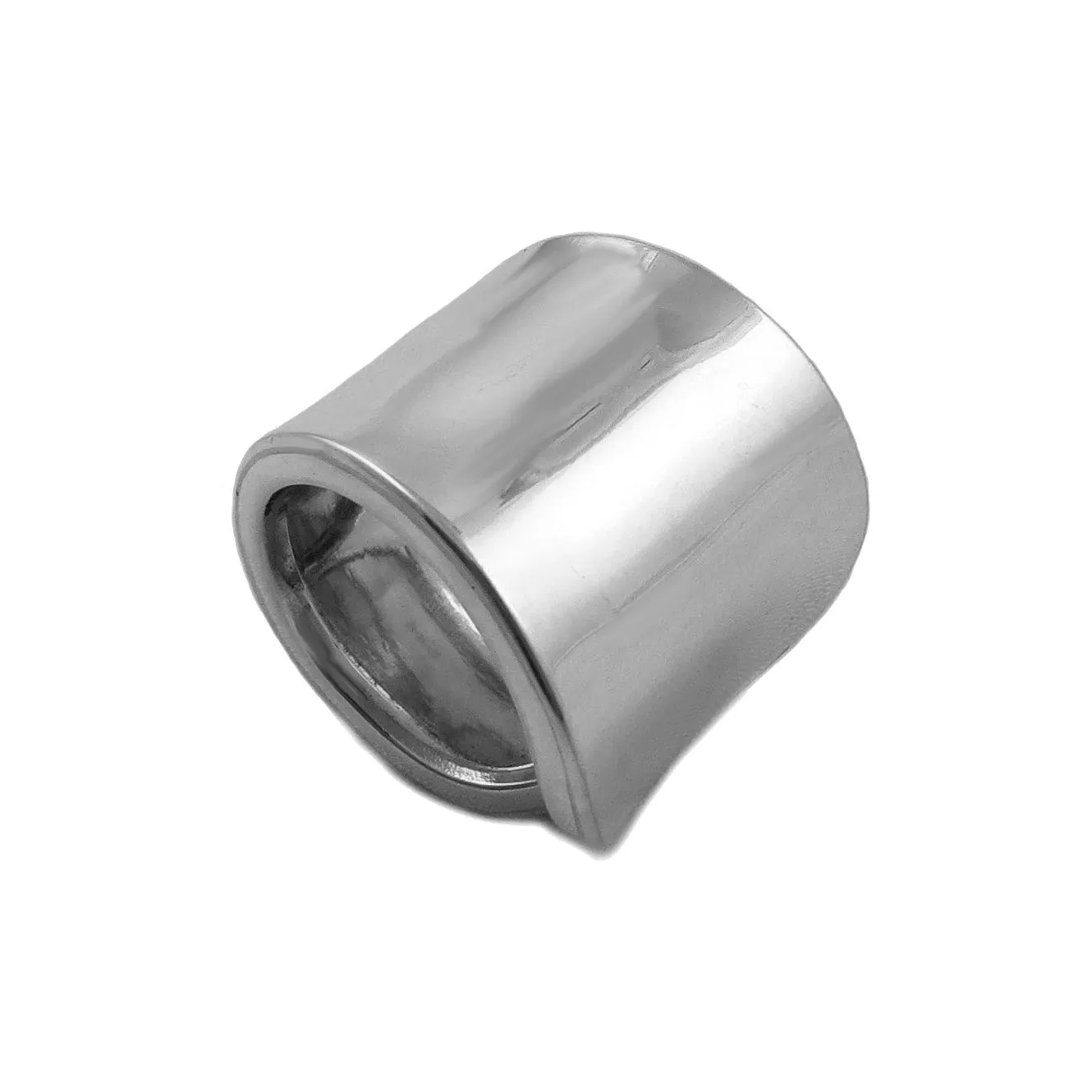 Wide Sterling Silver Wrap Adjustable Size Ring