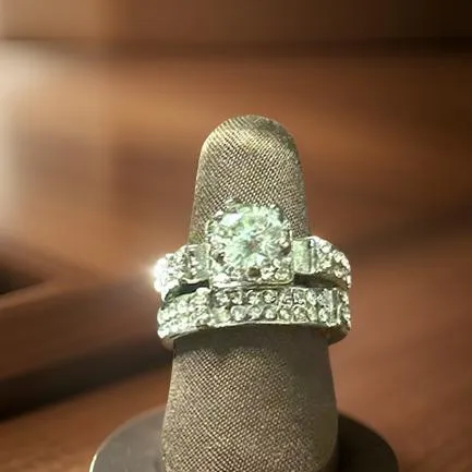 Women's Bridal Marriage Engagement Ring Set